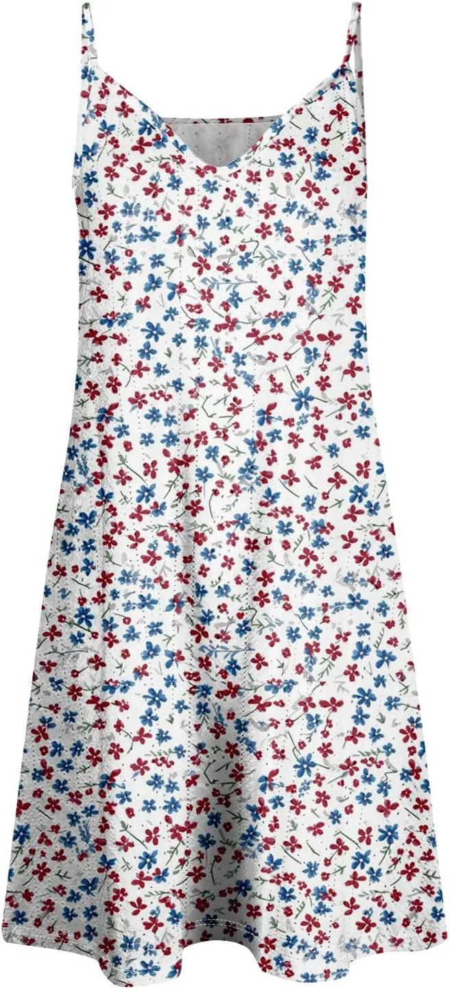 Beach Cover Ups for Women Plus Size 2025 Eyelet Casual Sleeveless Sun Dress Spaghetti Strap Midi Boho Floral Dress