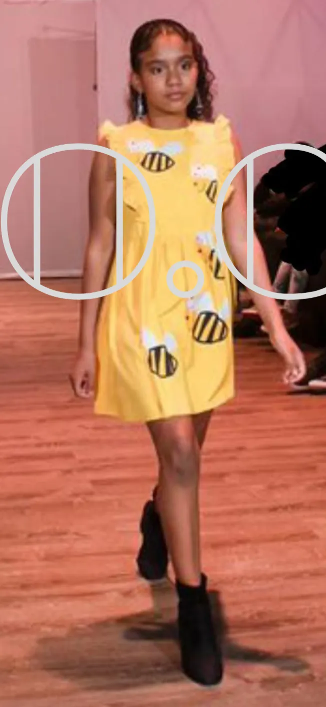 Black & Yellow Bee Girls Juniors Dress