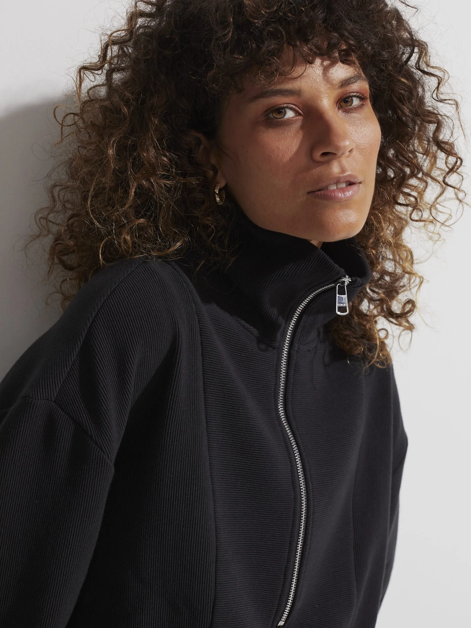 Black Ramona Half Zip Sweater