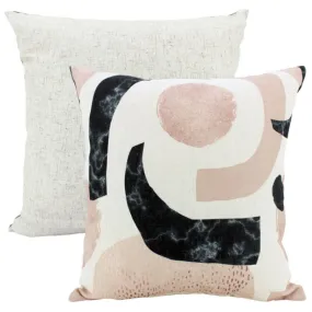 Blush Curvature Linen Cushion - 50cm x 50cm