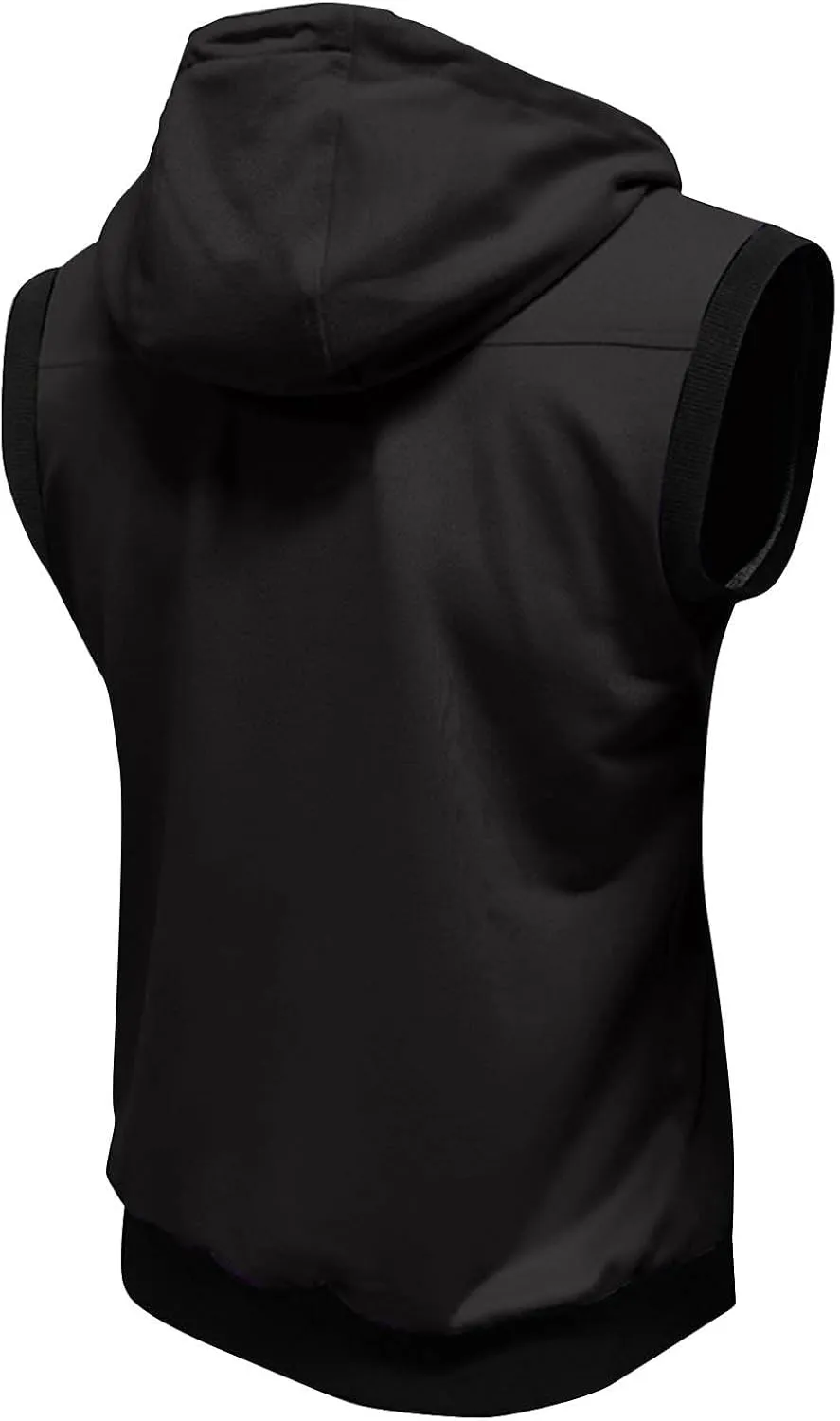 Cambkatl Men's Summer Full Zip Sleeveless Hoodie Lightweight Casual Beach Workout Tank Top with Pockets