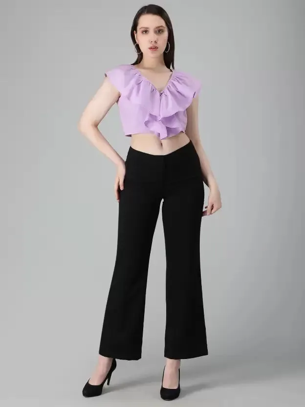 Casual Cap Sleeve Crop Top