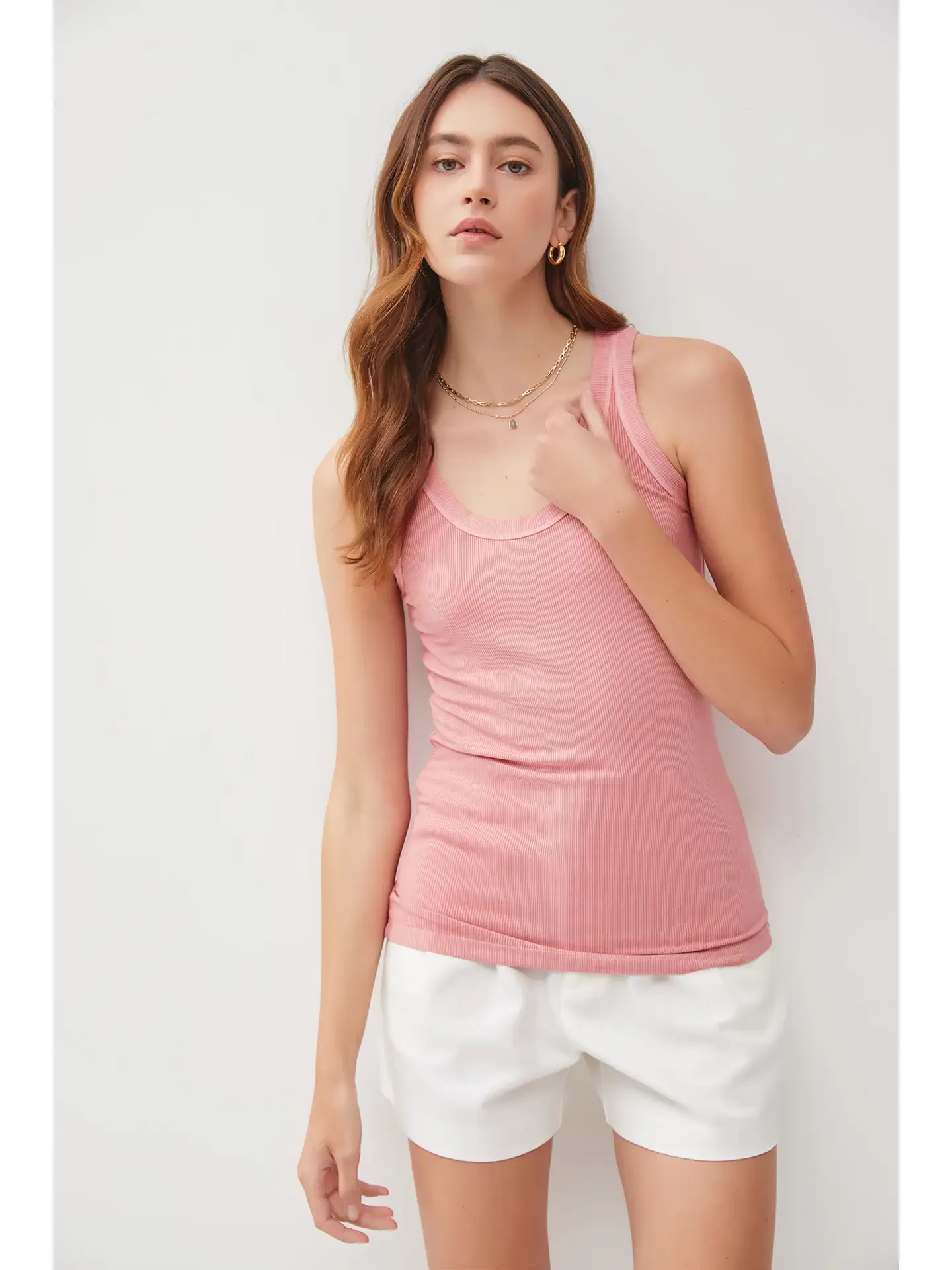 Classic Ribbed Scoop-Neck Tank
