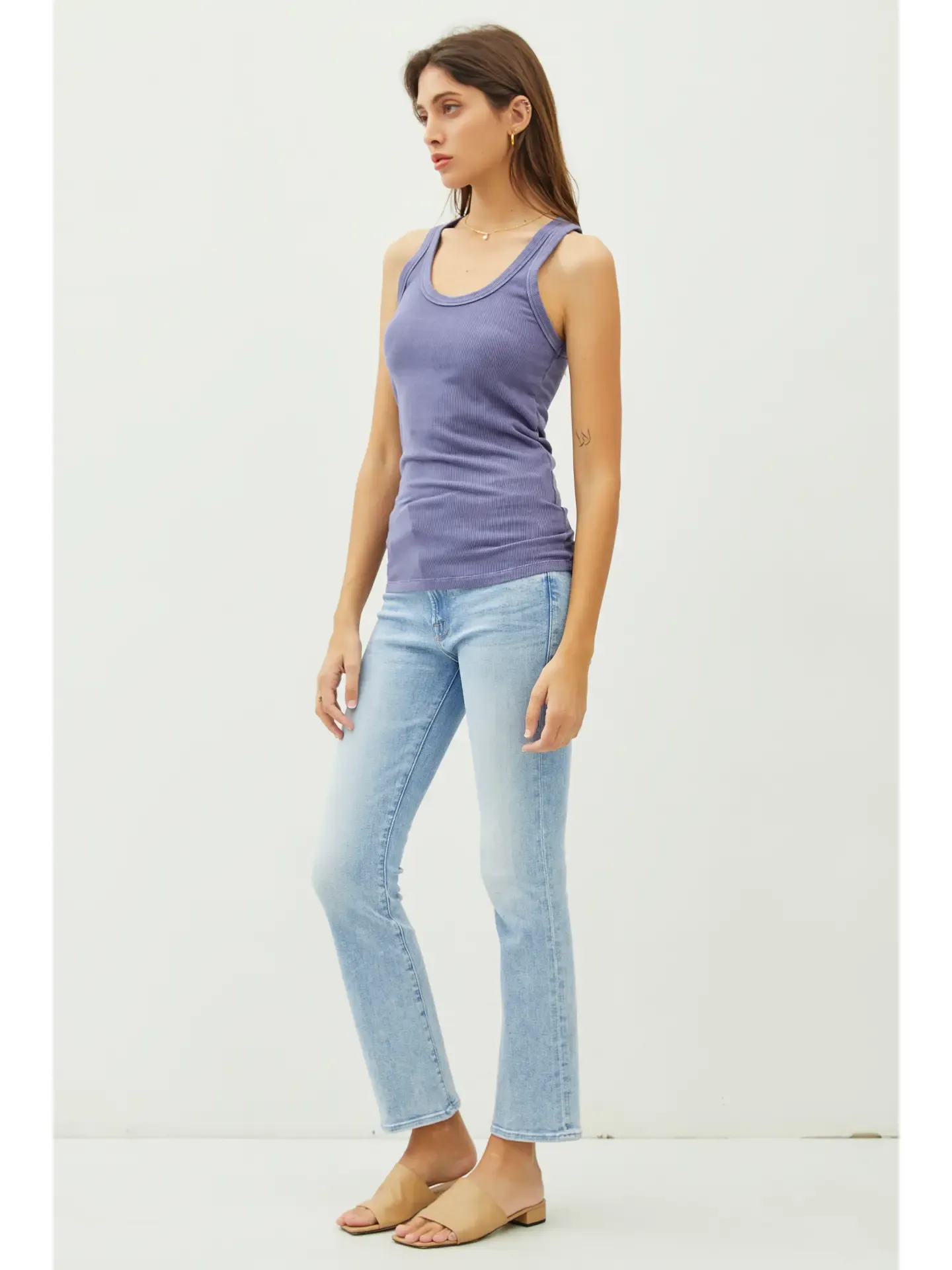Classic Ribbed Scoop-Neck Tank