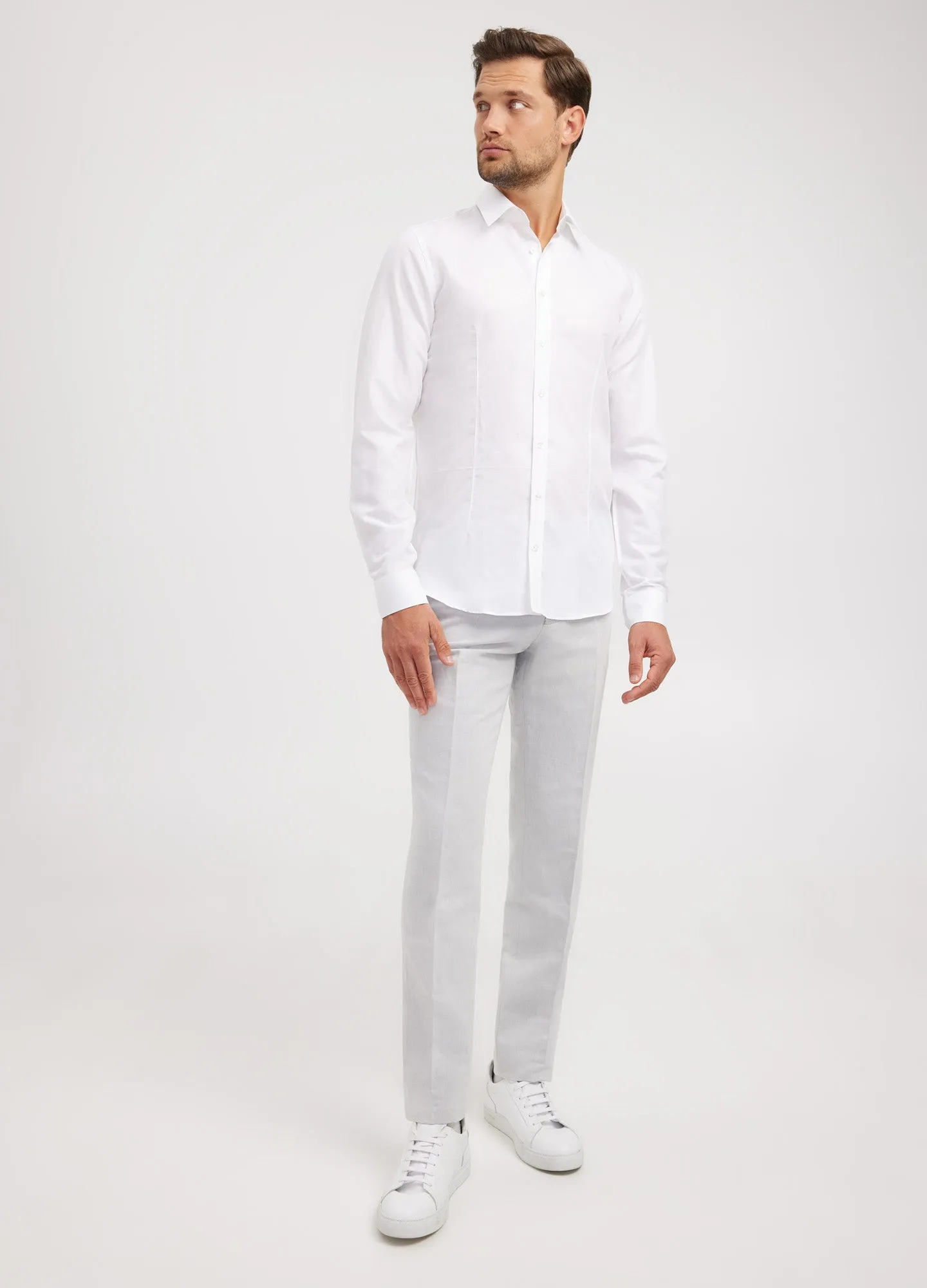 Cotton Linen Shirt White