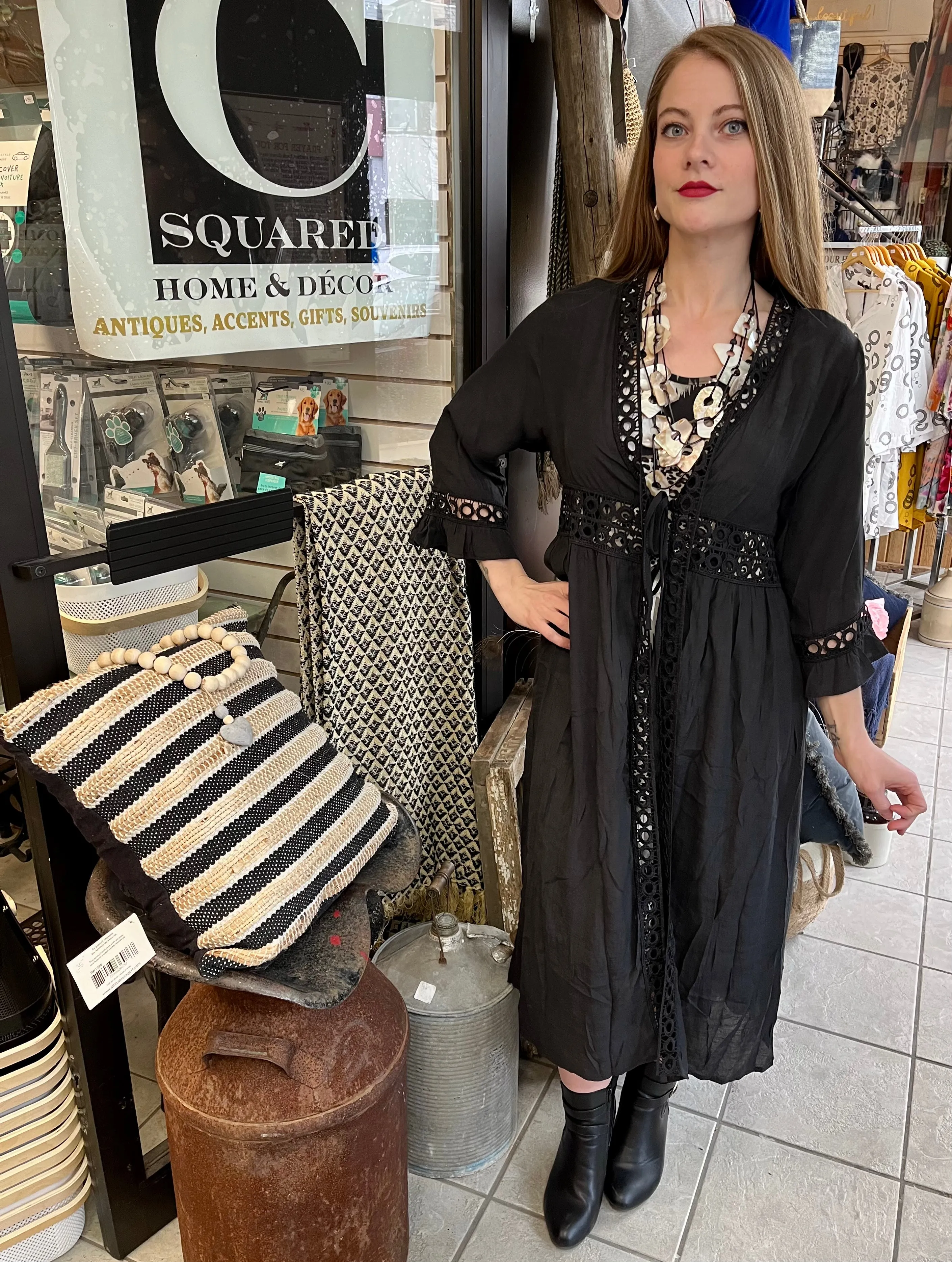 Cutout Tie Front Duster (Only 2  Colours Left!)