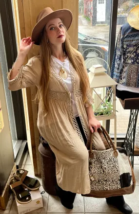 Cutout Tie Front Duster (Only 2  Colours Left!)