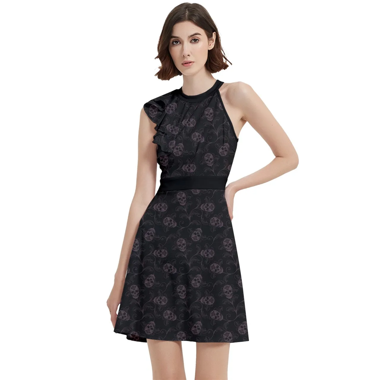 Dark Academia Cocktail Dress With Pockets