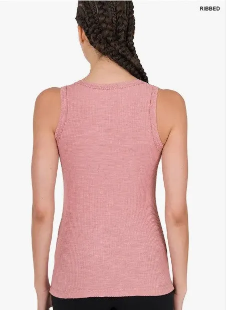 Desert Rose Ribbed Tank Top