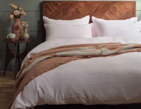 Double Linen Duvet Cover - Soft Pink