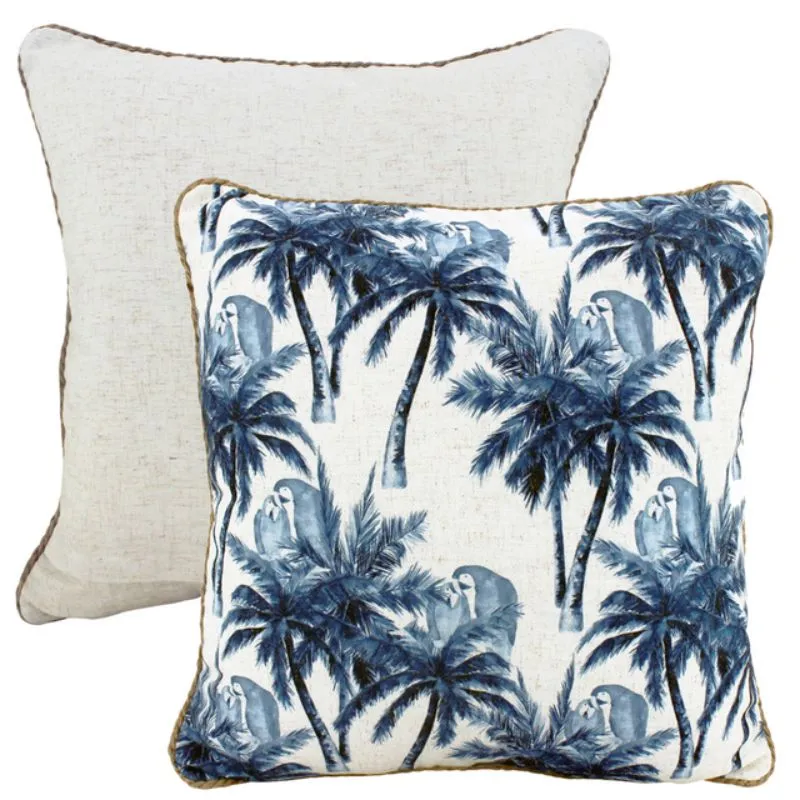 Dusk Till Palm Linen Cushion - 50cm x 50cm