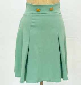 Elisabetta Franchi Mint Blue Mini Flare Skirt