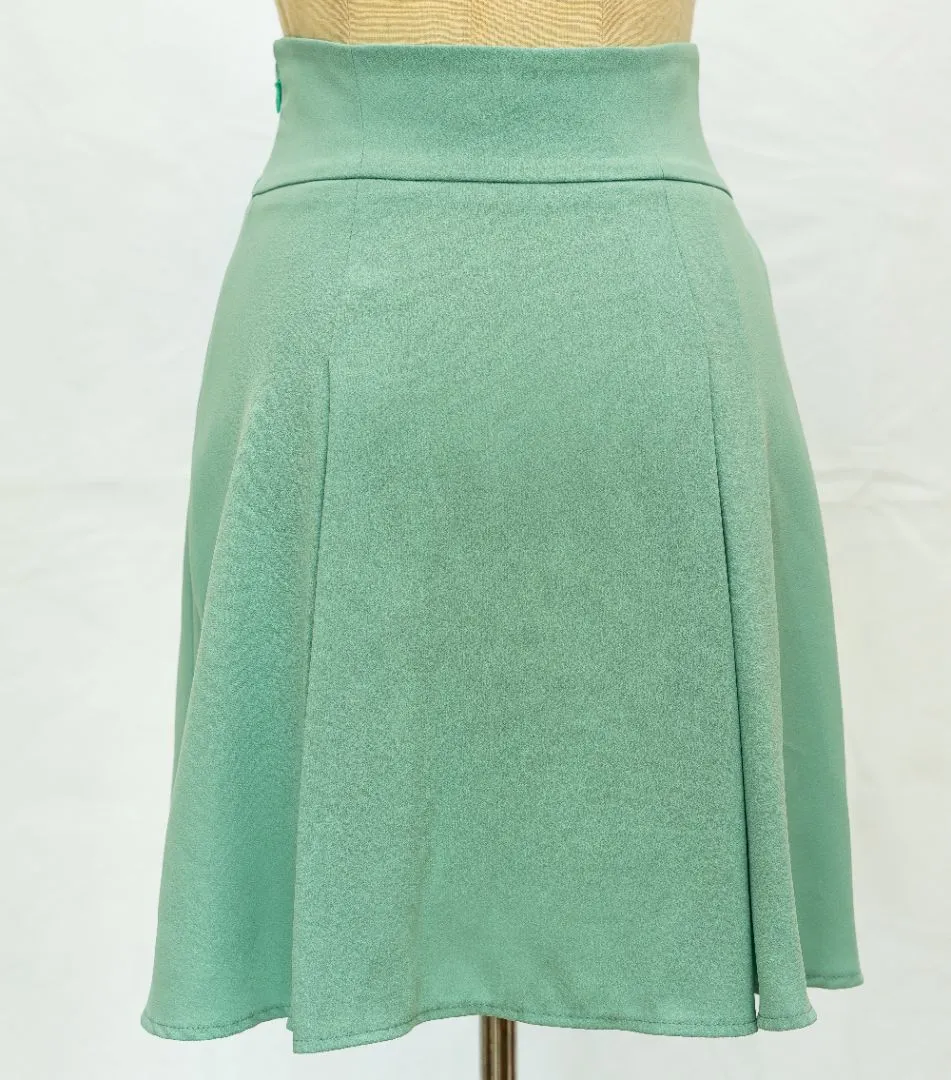 Elisabetta Franchi Mint Blue Mini Flare Skirt