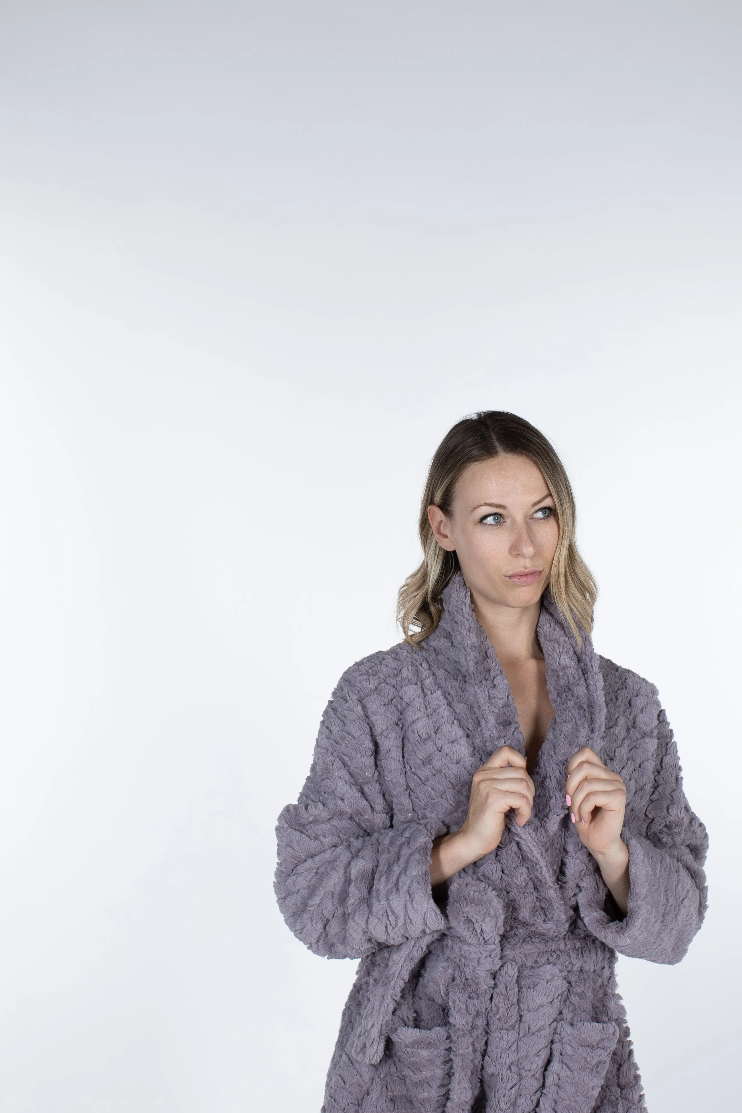 Embossed Fleece Robe