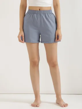English Blue Airy-Linen Shorts