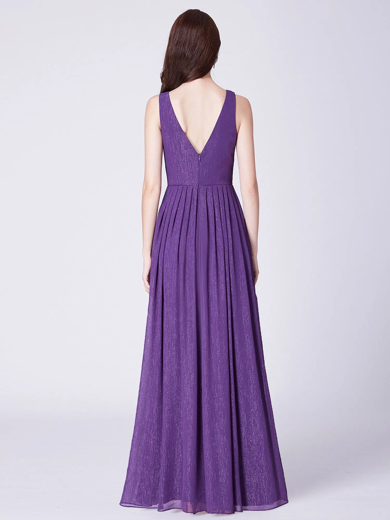 Ever-Pretty Deep V Neck Long Chiffon Evening Prom Dresses EP07465