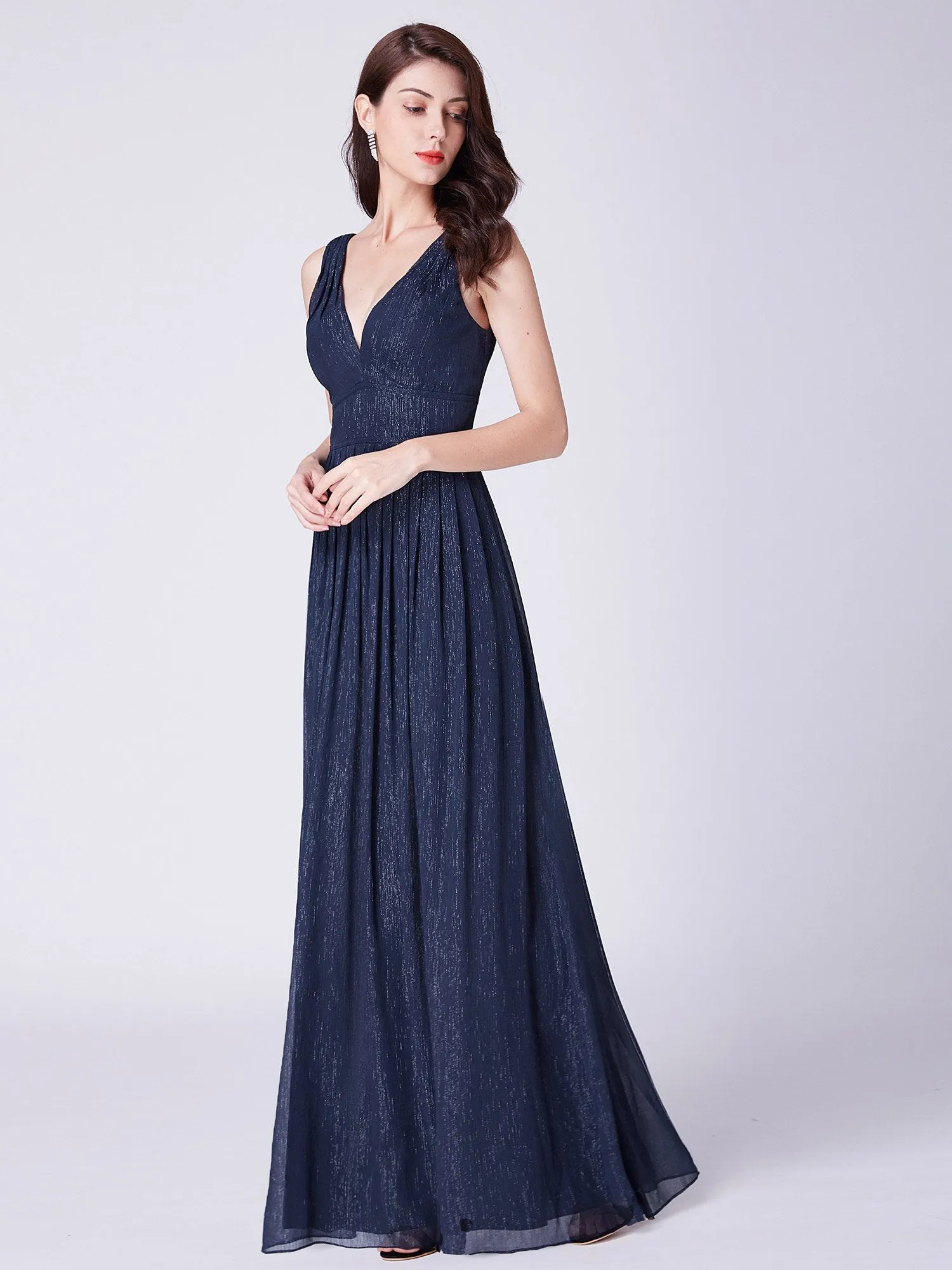 Ever-Pretty Deep V Neck Long Chiffon Evening Prom Dresses EP07465