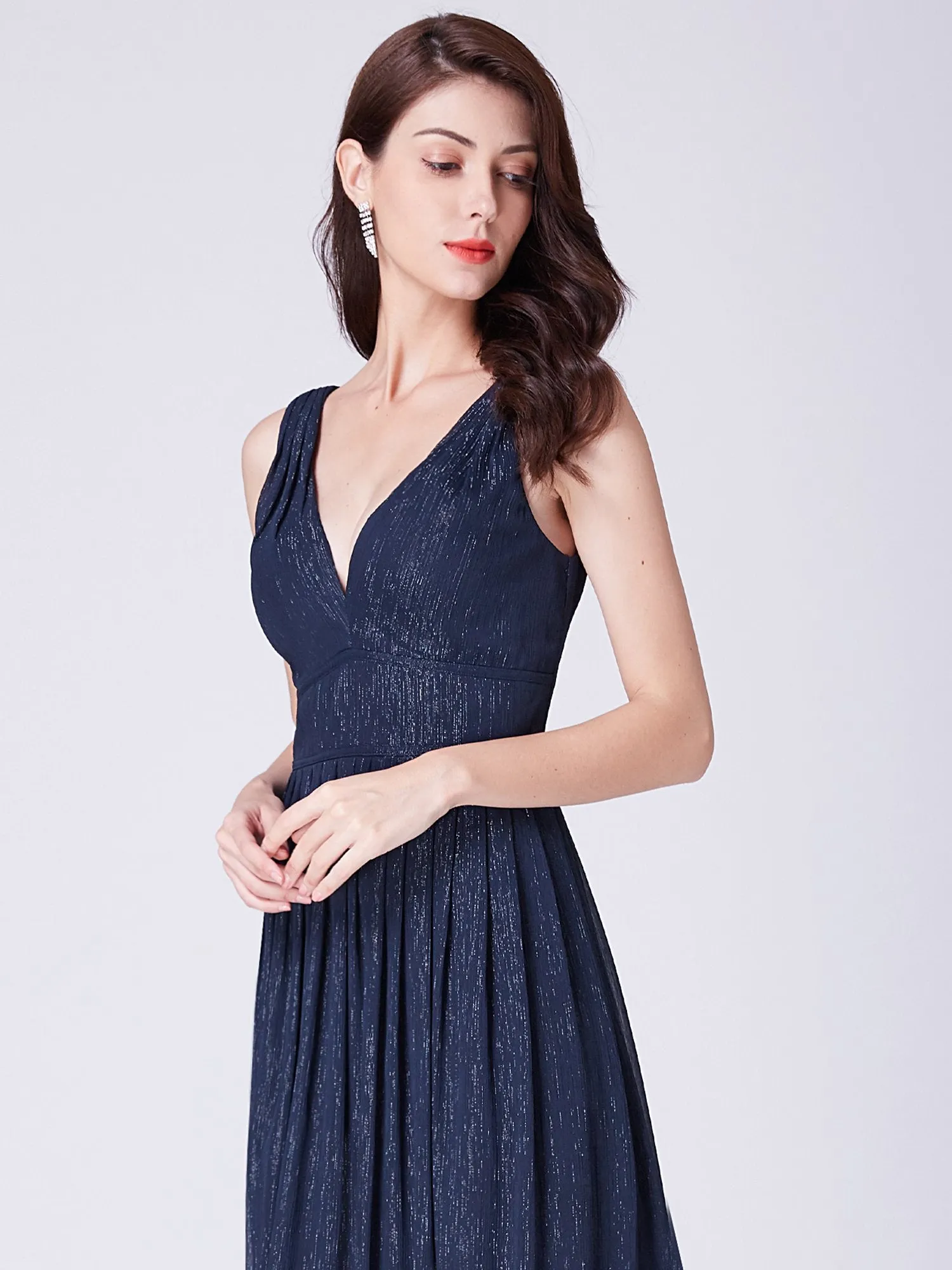 Ever-Pretty Deep V Neck Long Chiffon Evening Prom Dresses EP07465