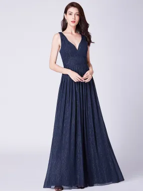 Ever-Pretty Deep V Neck Long Chiffon Evening Prom Dresses EP07465