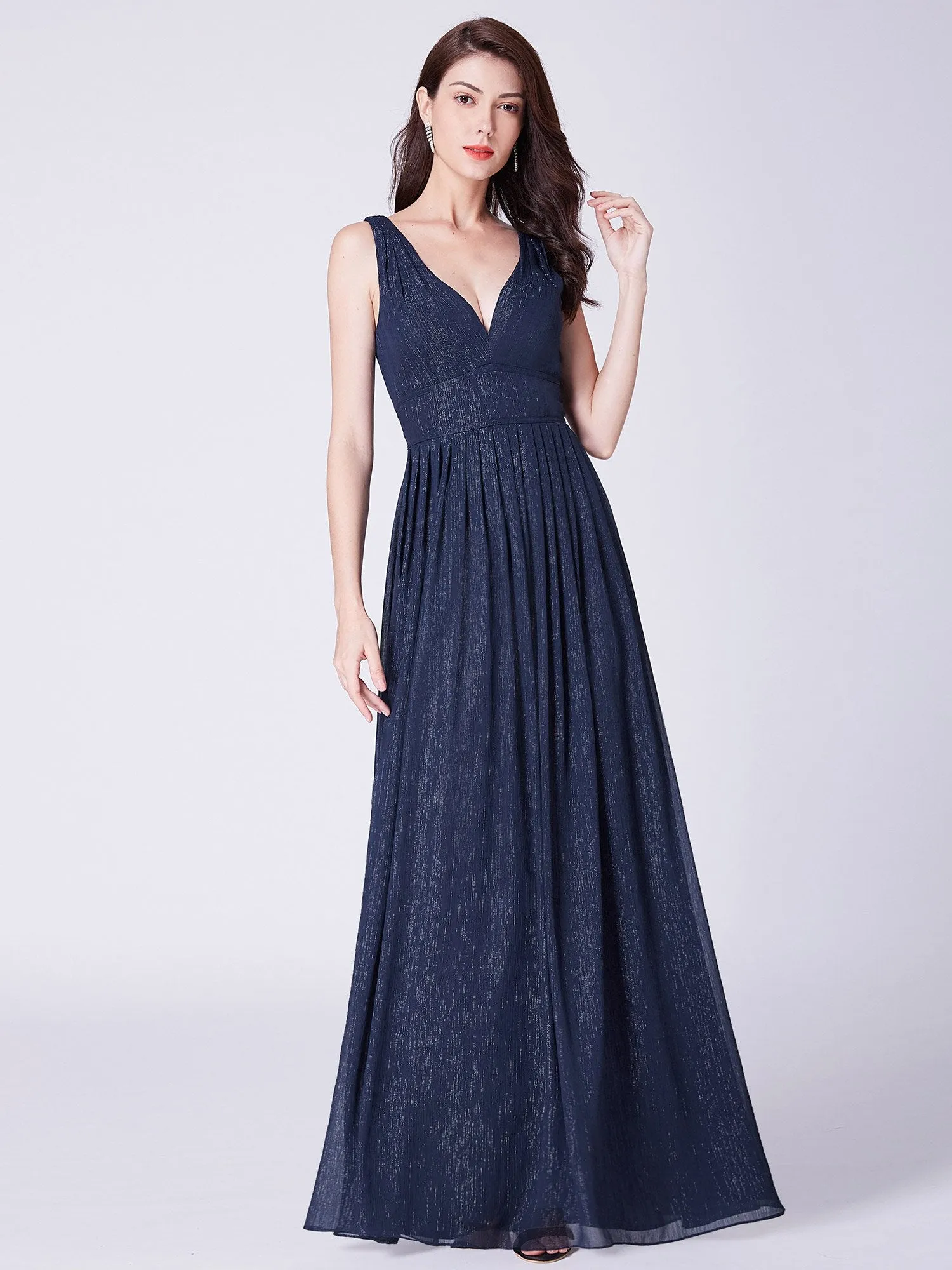 Ever-Pretty Deep V Neck Long Chiffon Evening Prom Dresses EP07465