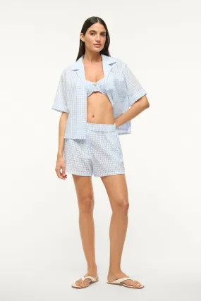 GABI COVERUP SHORT | SKY GINGHAM