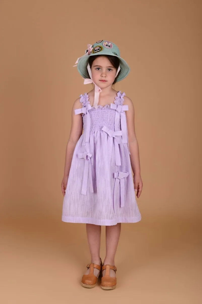GLORIA SHIMMER RIBBON DRESS