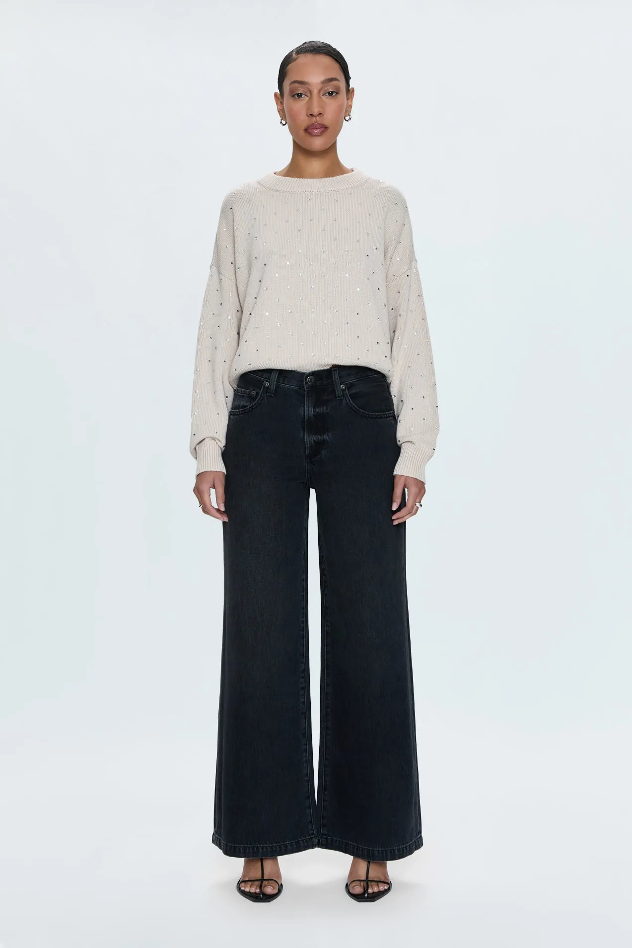 Jadyn Low Slung Palazzo Jean - Zen