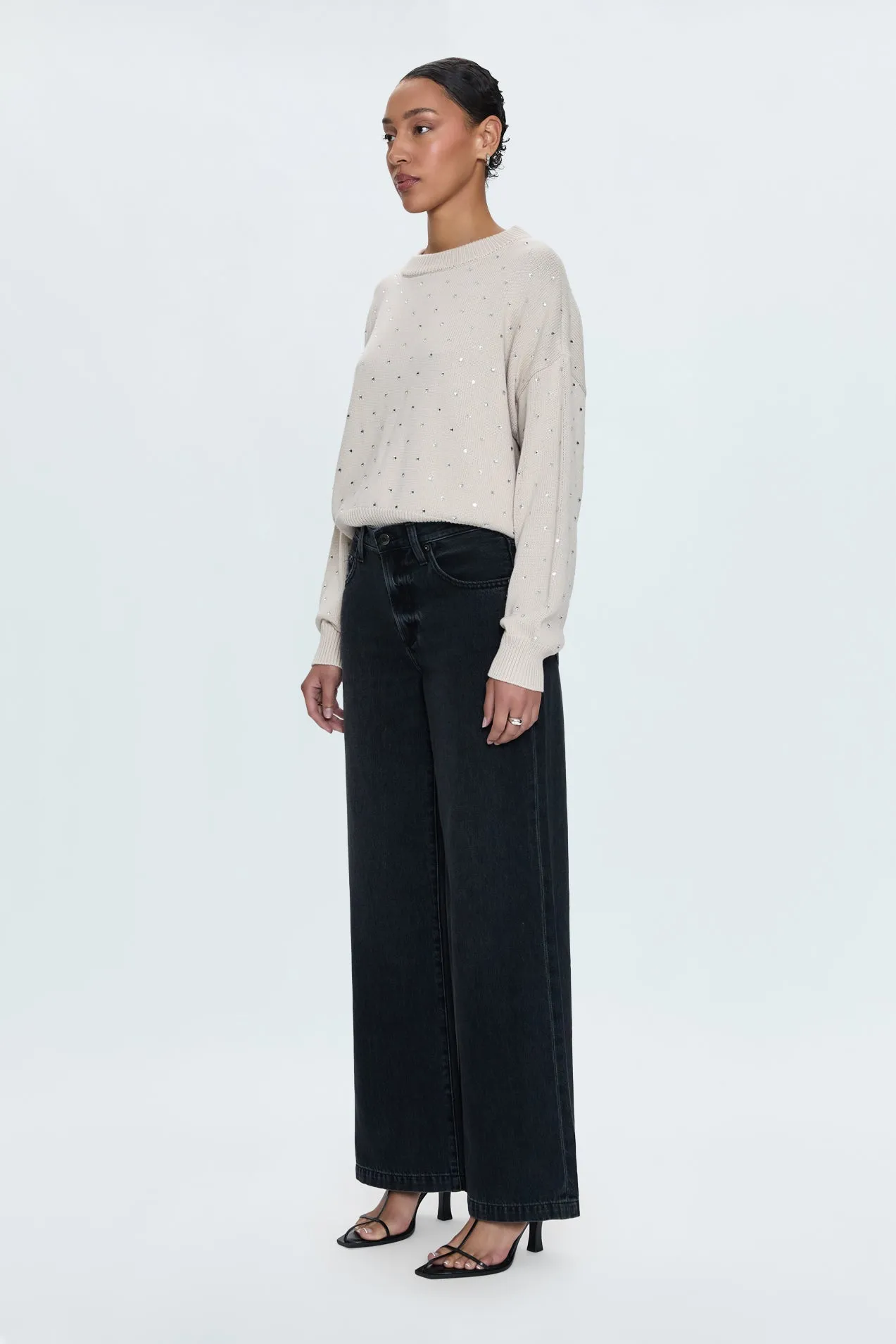 Jadyn Low Slung Palazzo Jean - Zen