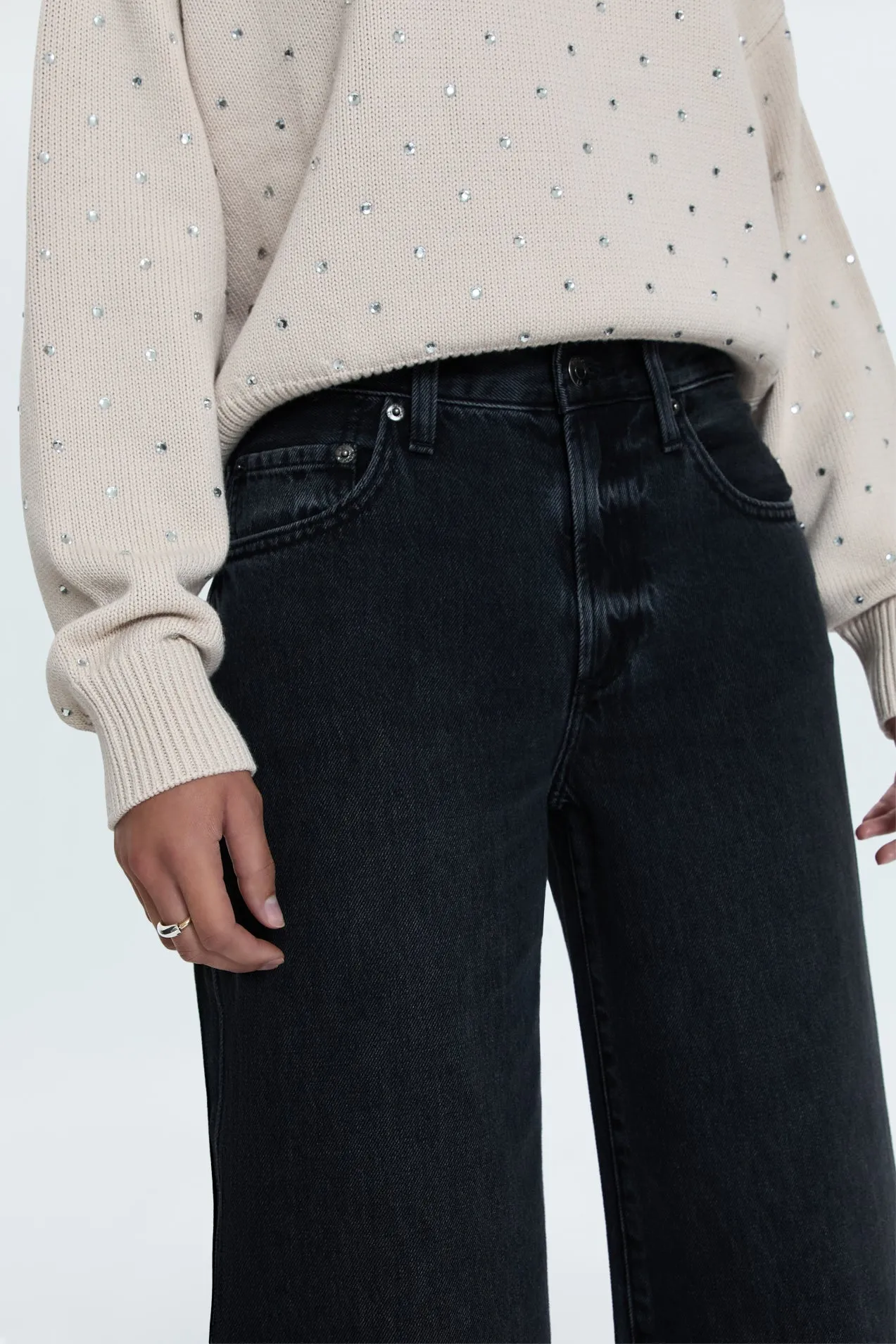 Jadyn Low Slung Palazzo Jean - Zen