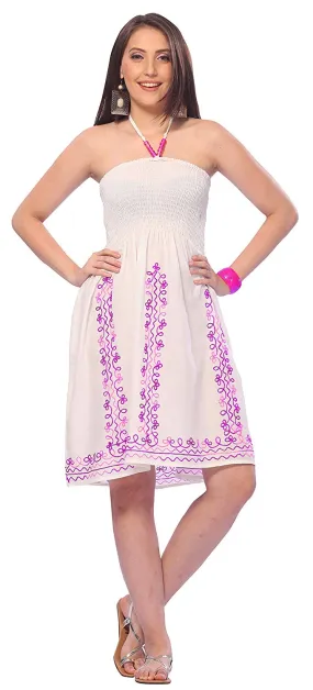 LA LEELA Women's One Size Beach Dress Tube Dress One Size