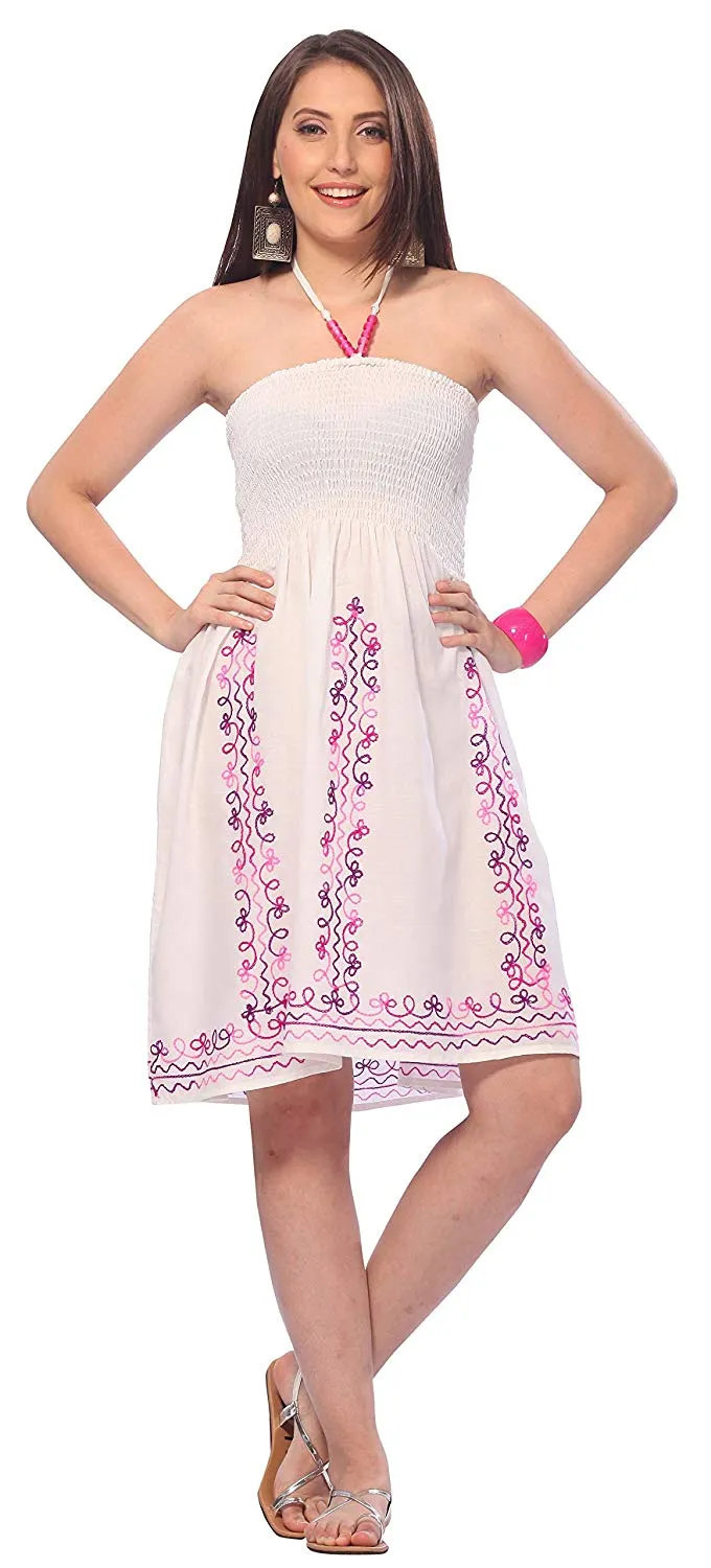 LA LEELA Women's One Size Beach Dress Tube Dress One Size