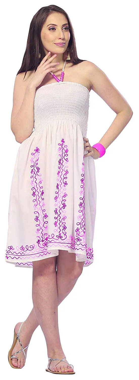 LA LEELA Women's One Size Beach Dress Tube Dress One Size