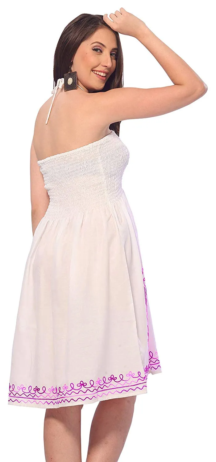 LA LEELA Women's One Size Beach Dress Tube Dress One Size