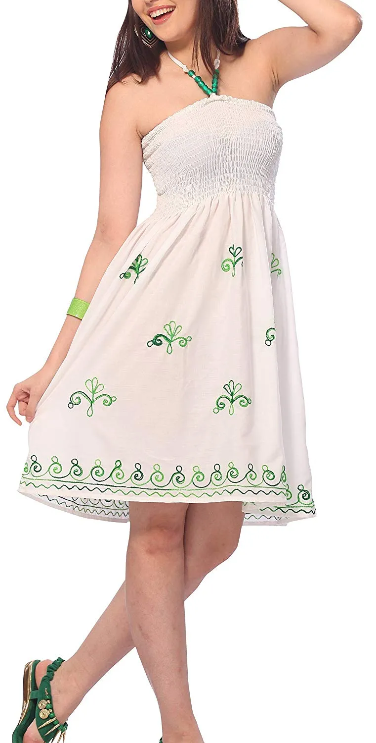 LA LEELA Women's One Size Beach Dress Tube Dress One Size