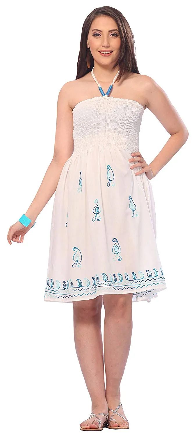 LA LEELA Women's One Size Beach Dress Tube Dress One Size