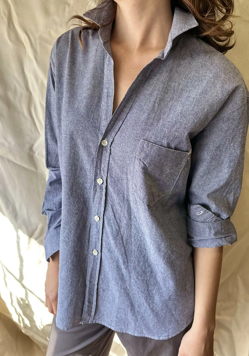 Le Classic Denim Chambray Shirt