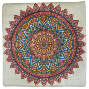 Lightly Padded 'Mandala' Print Cushion Cover