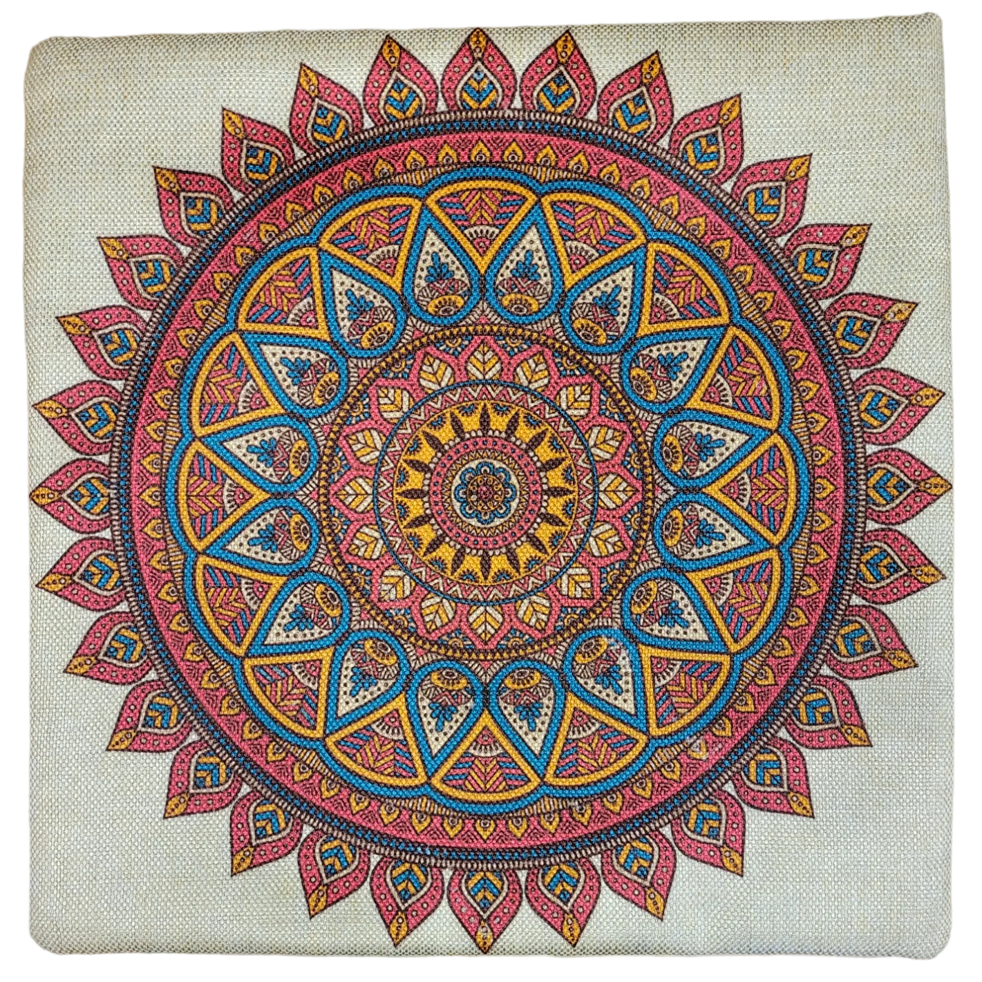 Lightly Padded 'Mandala' Print Cushion Cover