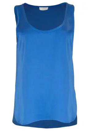 Lightweight Texture Satin Scoop Neck Tank