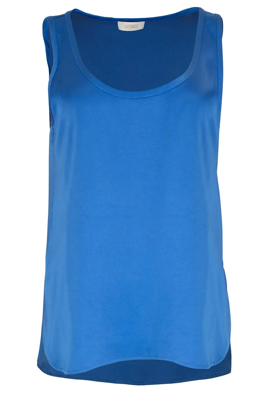 Lightweight Texture Satin Scoop Neck Tank