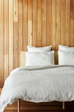 LINEN DUVET SET ANTIQ WHITE