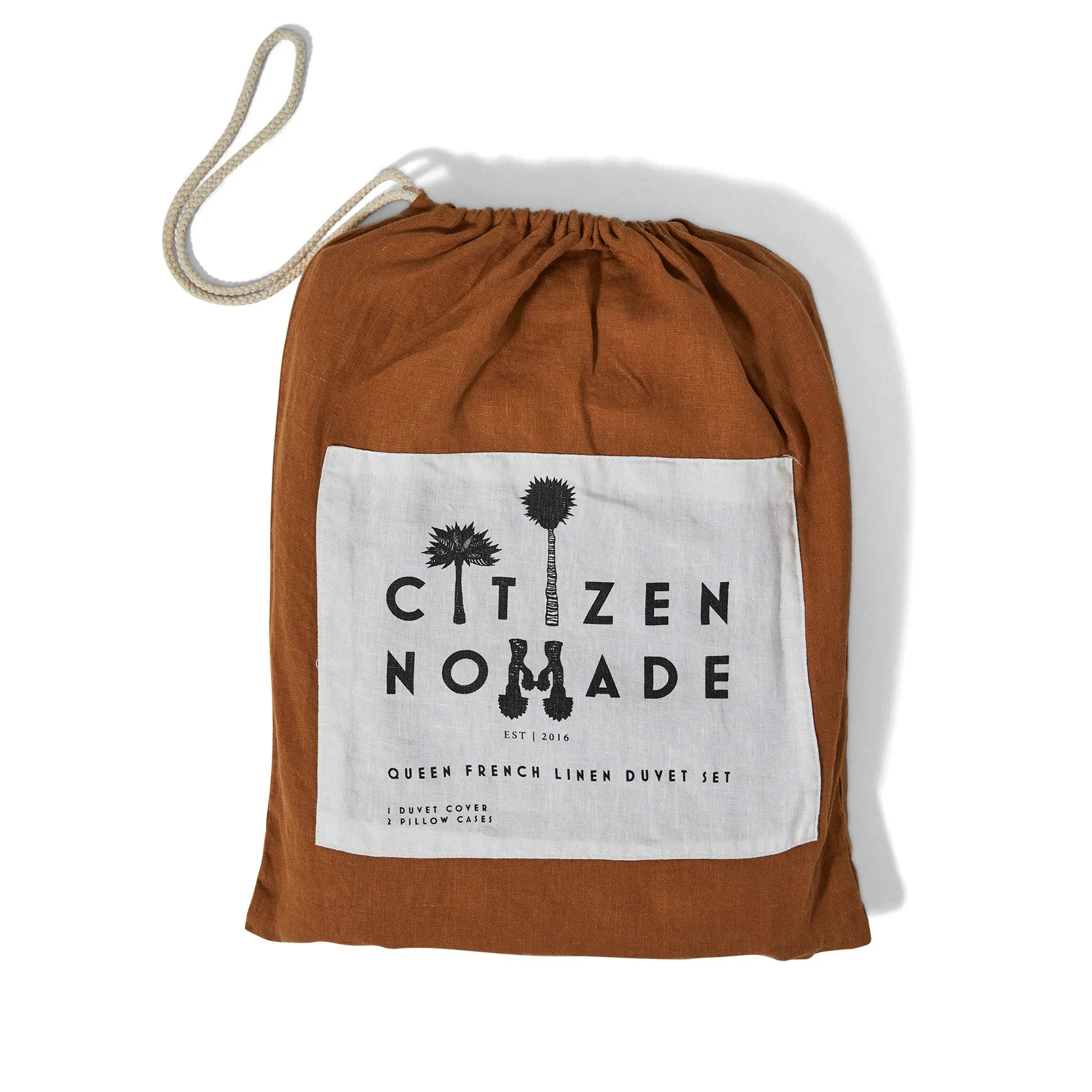 LINEN DUVET SET TOBACCO