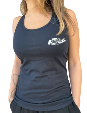 Long Island Strong Racer Back Tank - Black