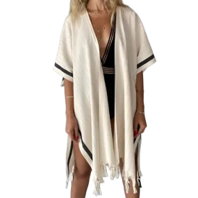 Loomia Silvia Kimono & Beach Cover-up - Cream FINAL SALE