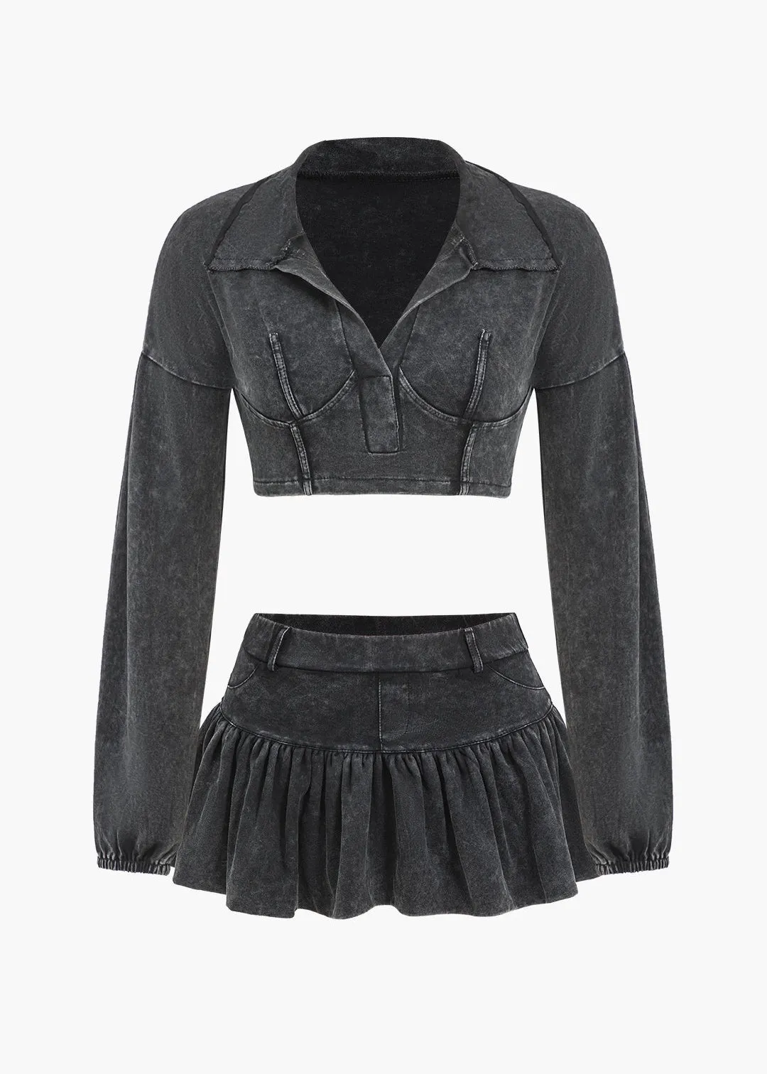 Magdalena Two-Piece Denim Set