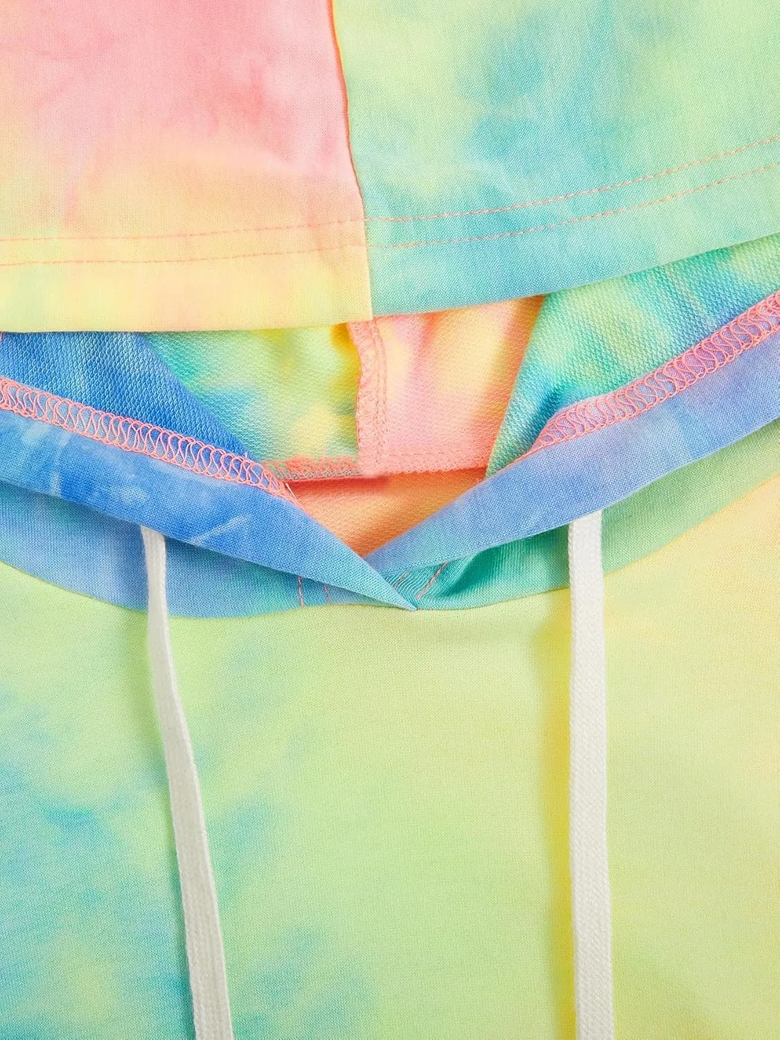 MakeMeChic Women's Tie Dye Sweatshirt Casual Workout Crop Hoodies