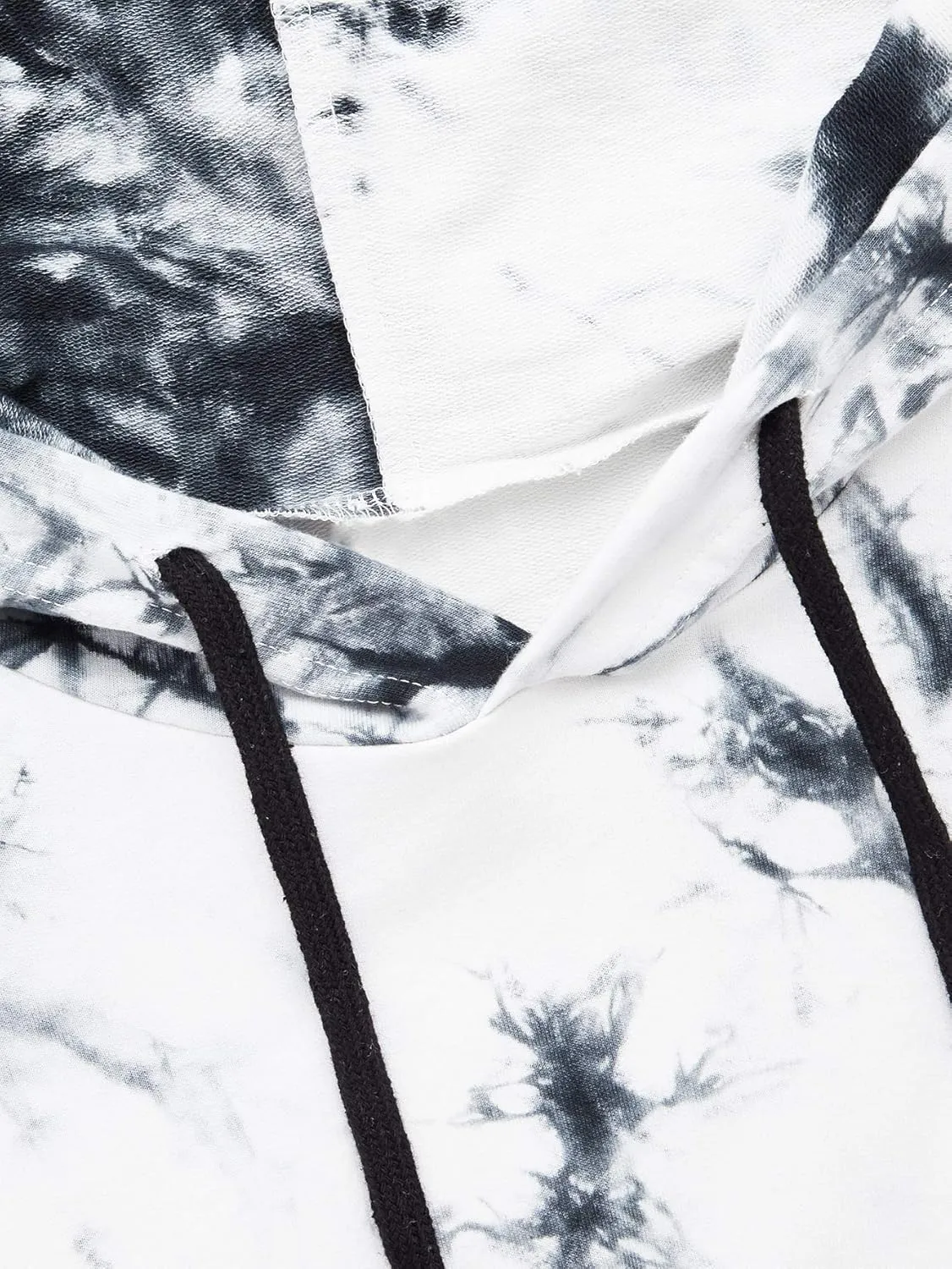 MakeMeChic Women's Tie Dye Sweatshirt Casual Workout Crop Hoodies