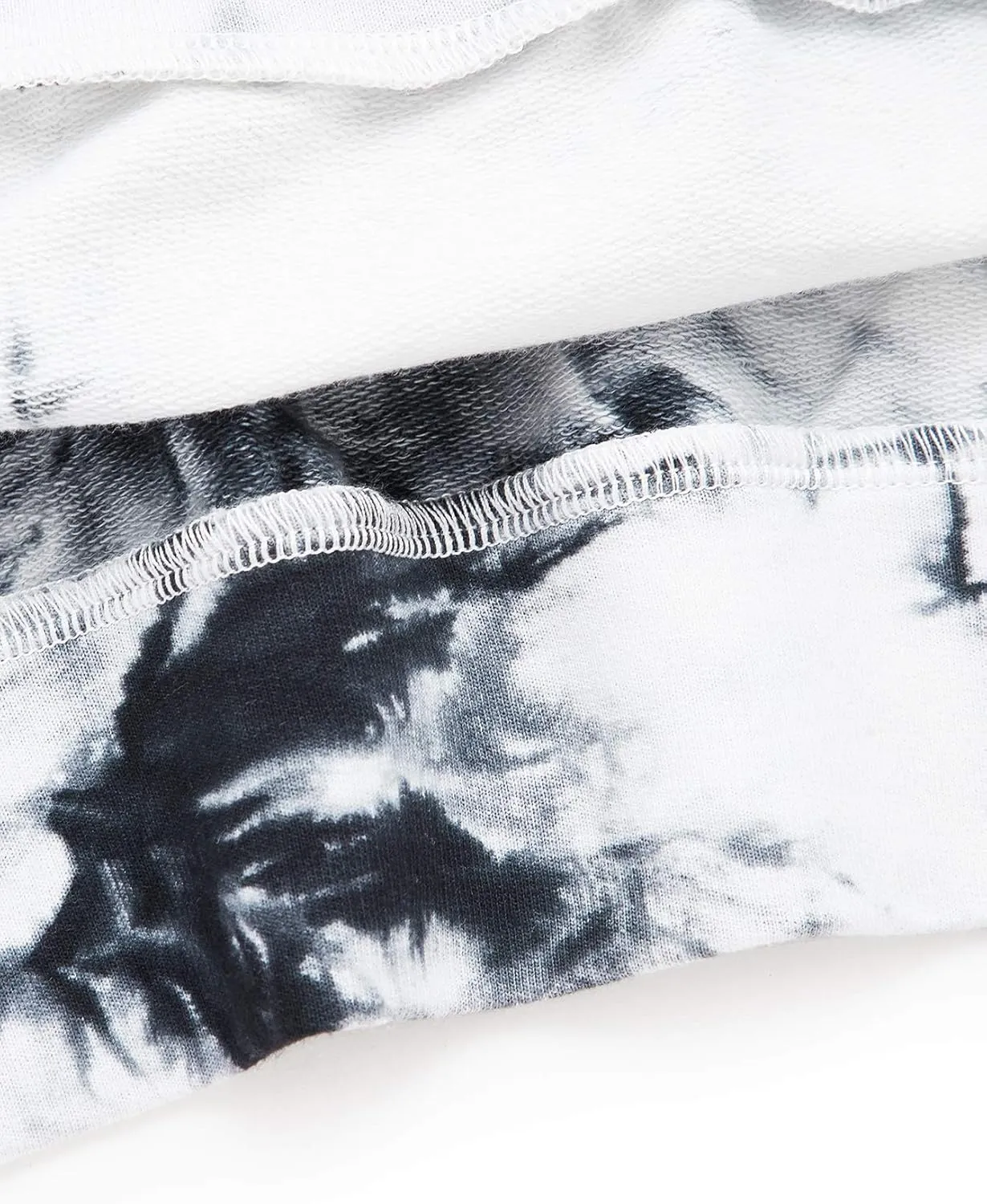 MakeMeChic Women's Tie Dye Sweatshirt Casual Workout Crop Hoodies