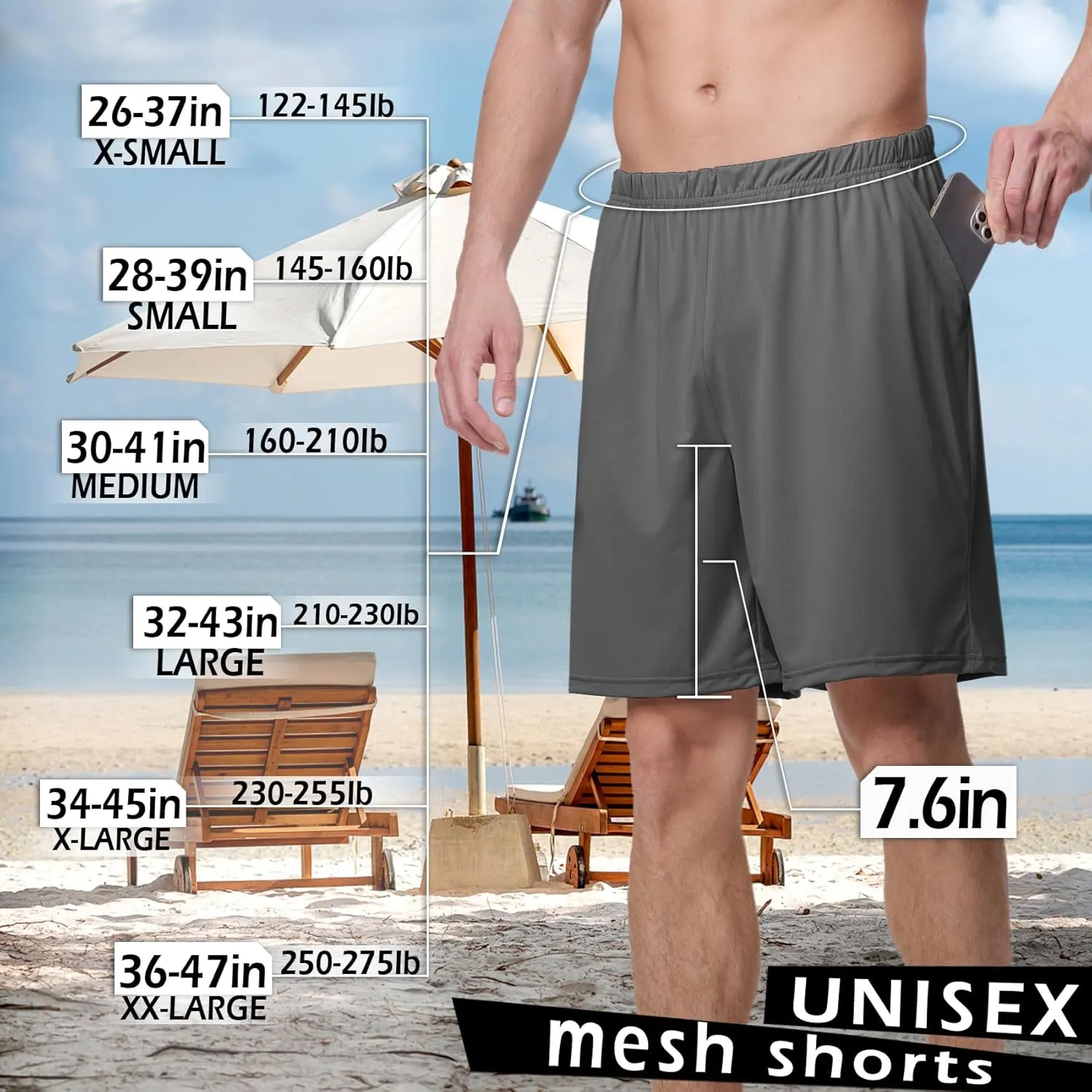 Mens Athletic Running Shorts 2 Pack Quick Dry with Pocket Gym Workout Shorts for Men Swim Trunks Board Pajama