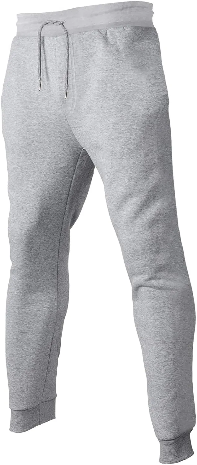 Mens Fleece Joggers Pants Elastic Waist Ultra-Soft Warm Fleece Lined Running Athletic Sweatpants Winter Thermal Pants
